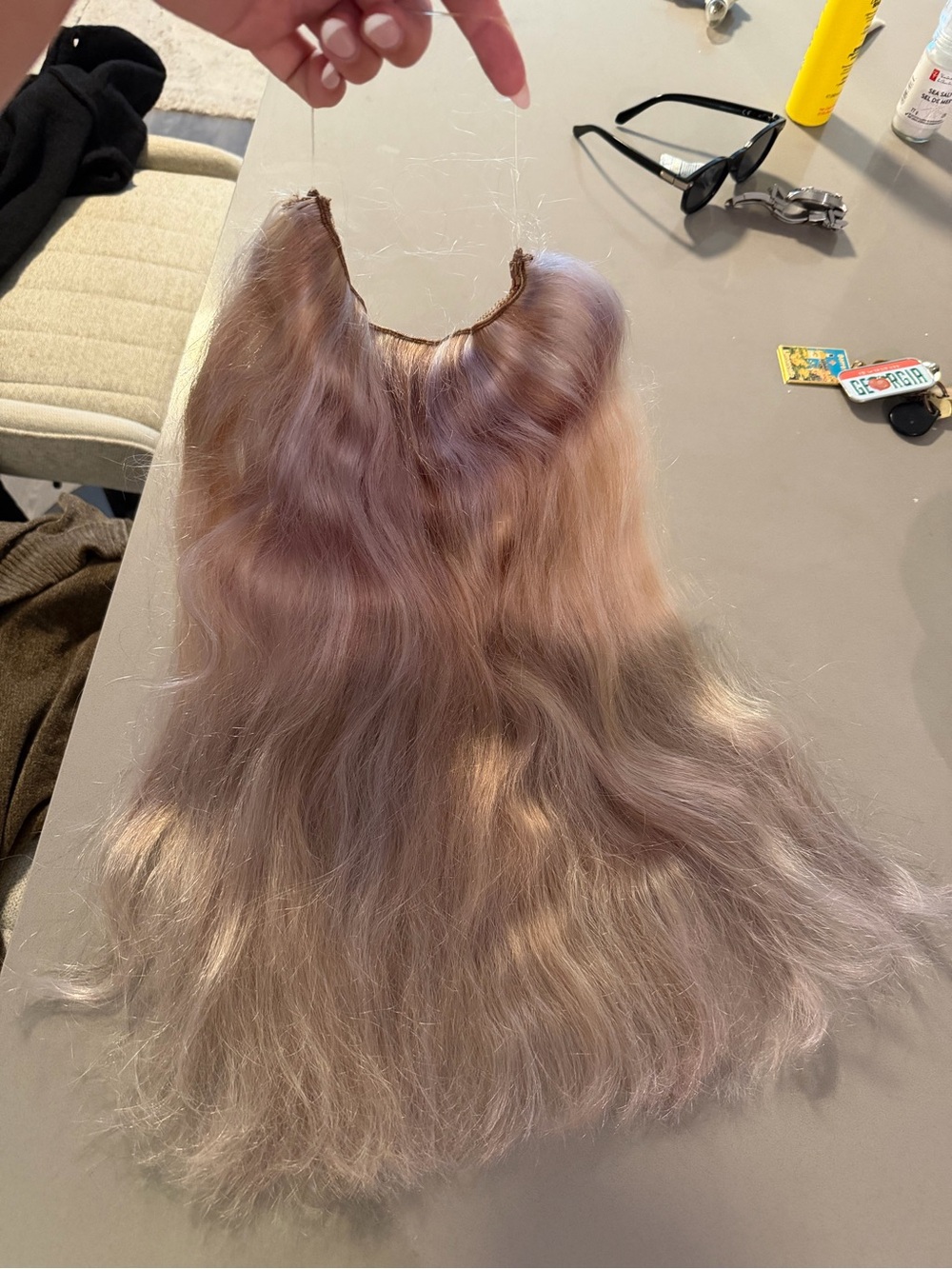 Halo real human hair extensions READ DESCRIPTION